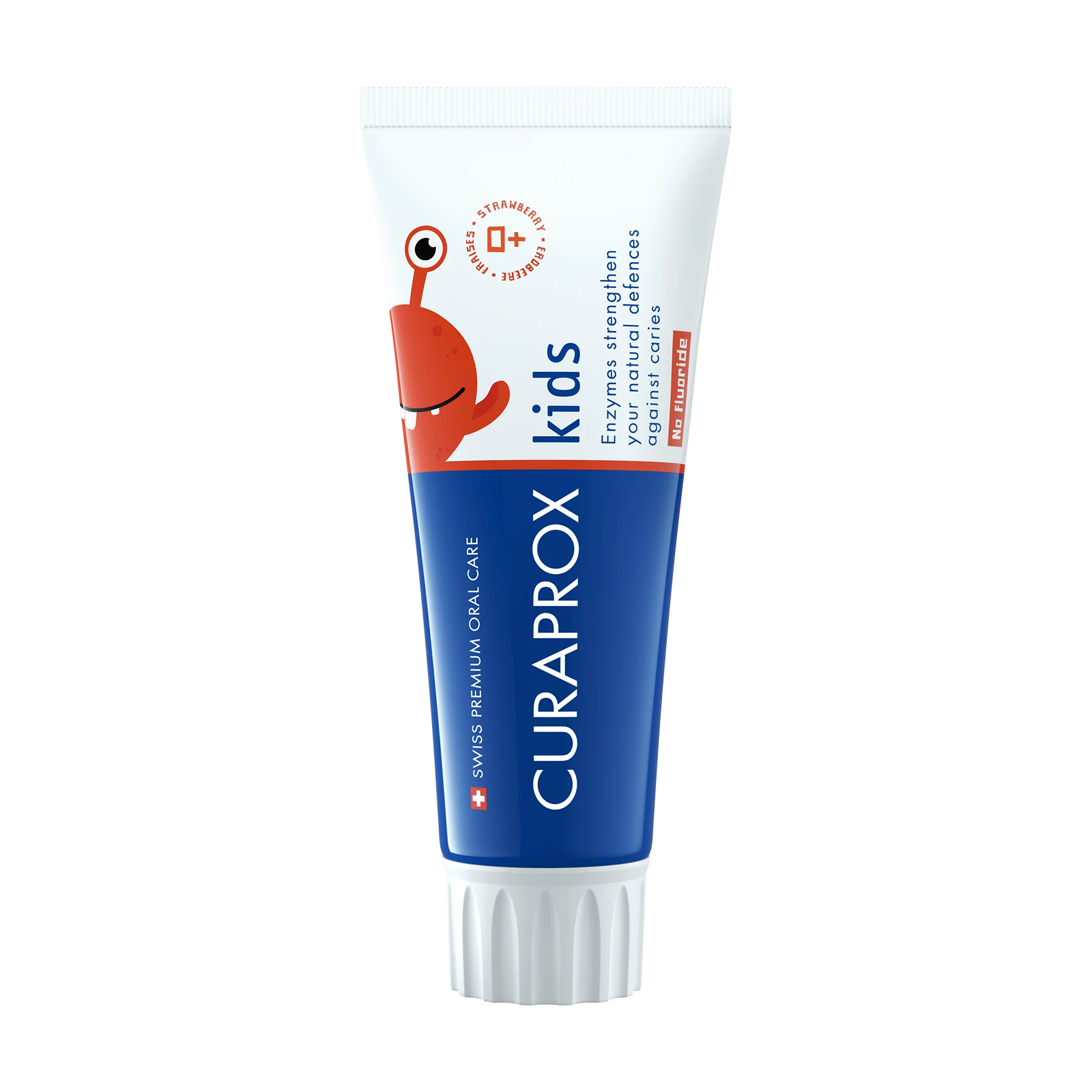 Children's toothpaste. kids strawberry. without fluoride. 60 ml