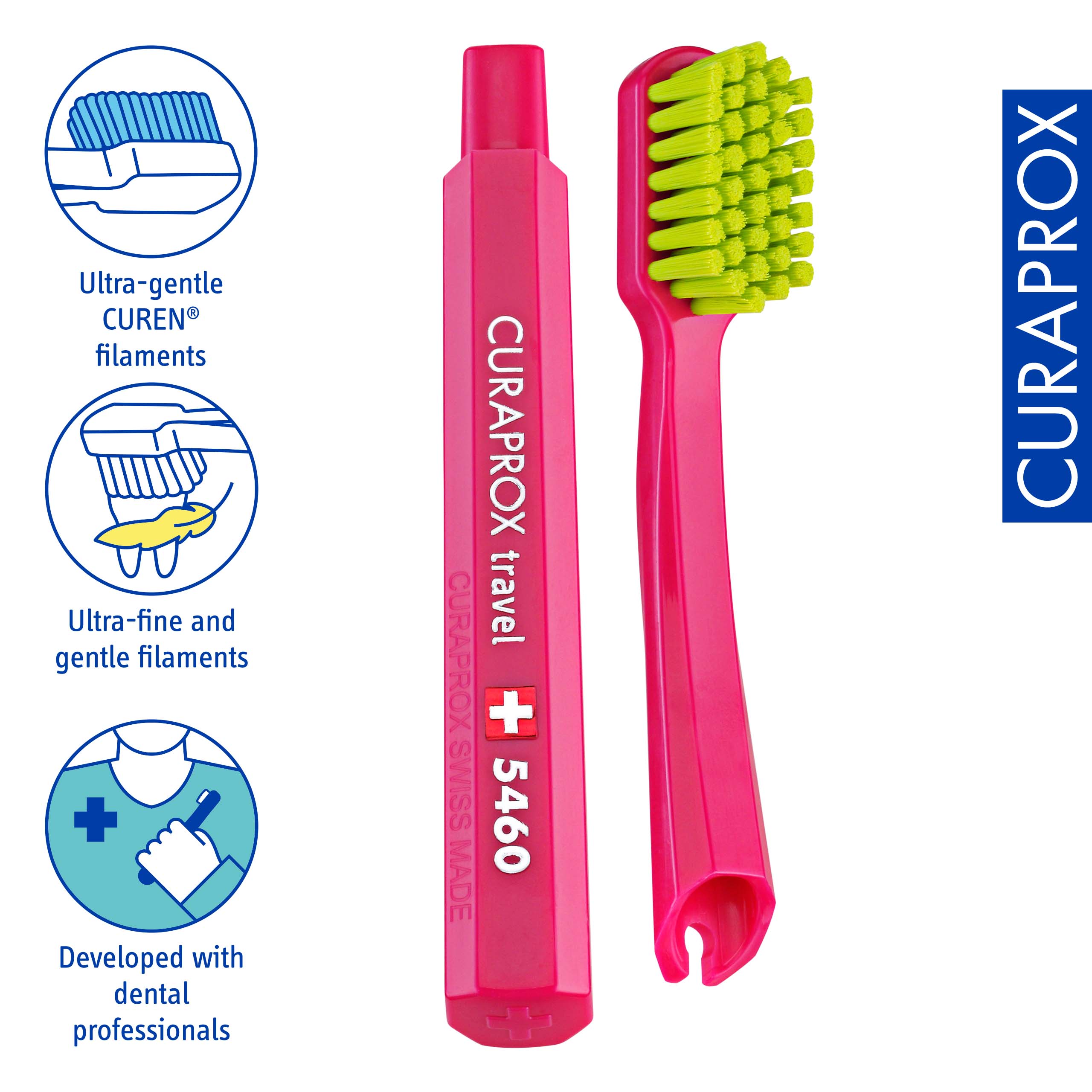 Travel Set spare brush head. Red. 2 pcs - Image 3